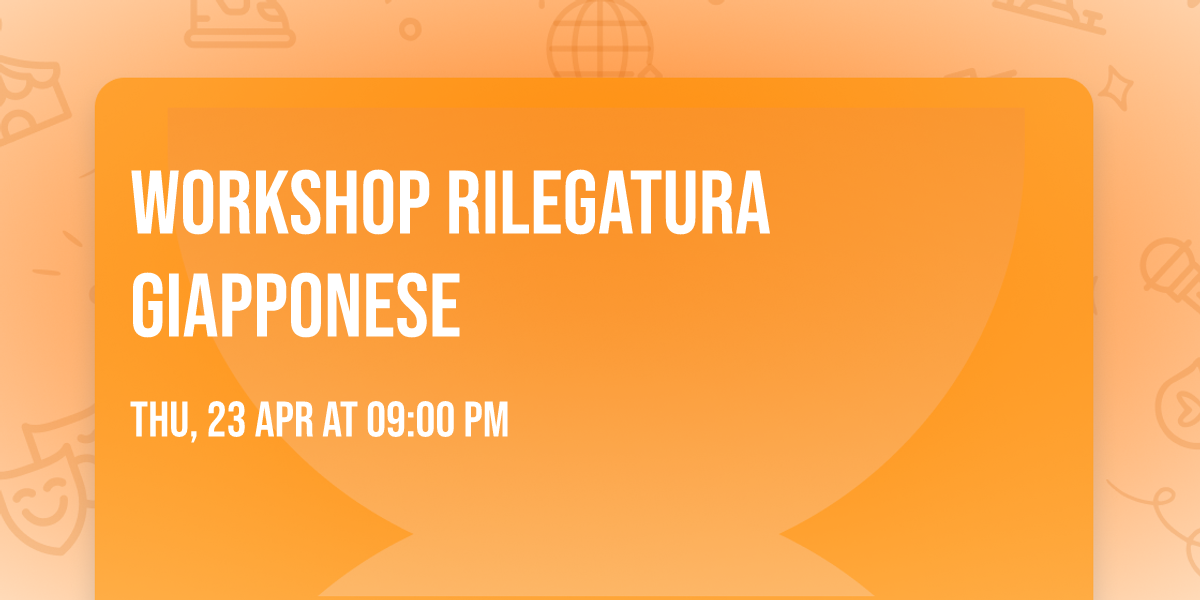 Workshop Rilegatura Giapponese