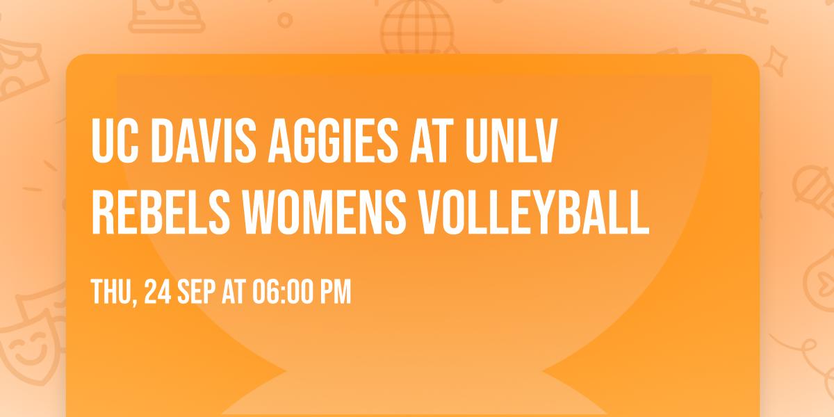 UC Davis Aggies at UNLV Rebels Womens Volleyball