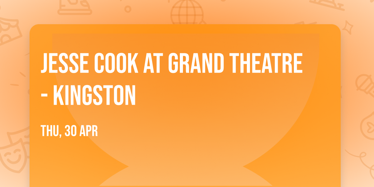 Jesse Cook at Grand Theatre - Kingston