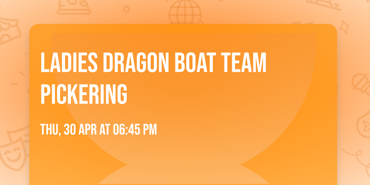 Ladies dragon boat team Pickering 