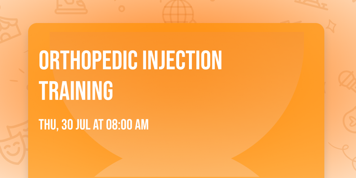 Orthopedic Injection Training 