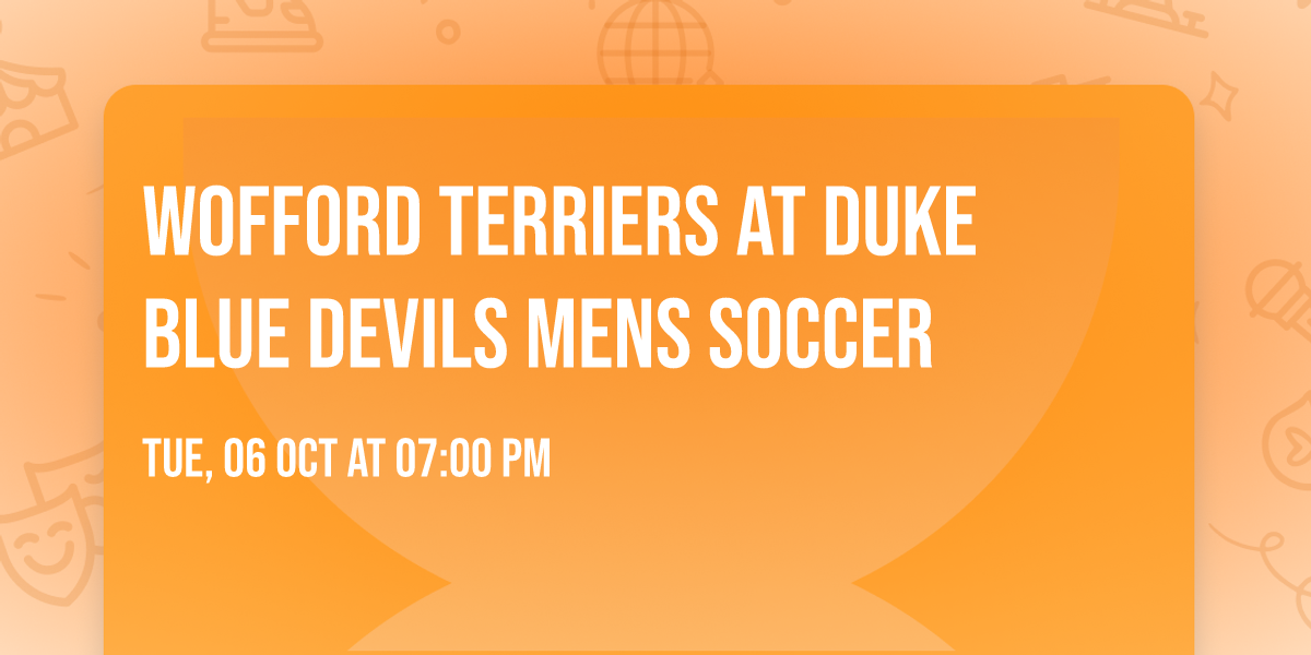 Wofford Terriers at Duke Blue Devils Mens Soccer