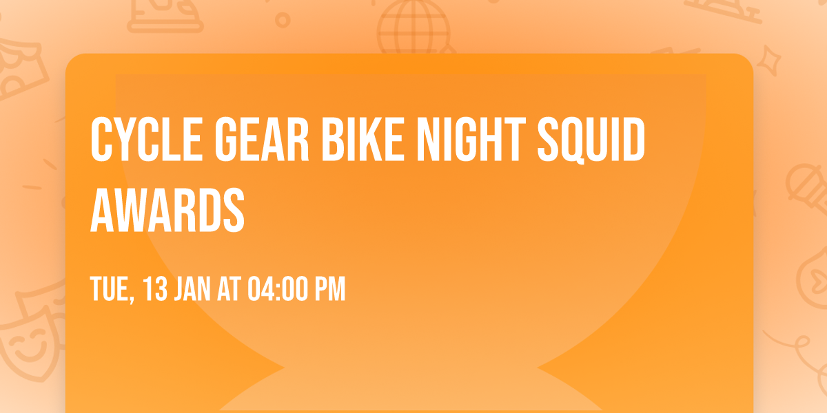 Cycle gear Bike Night Squid Awards