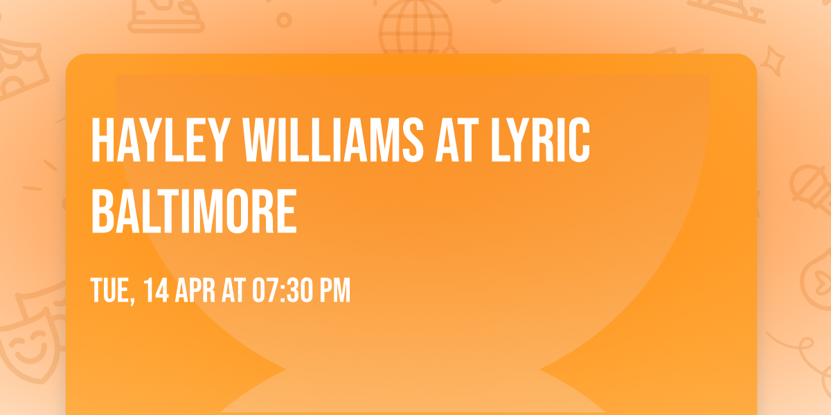 Hayley Williams at Lyric Baltimore