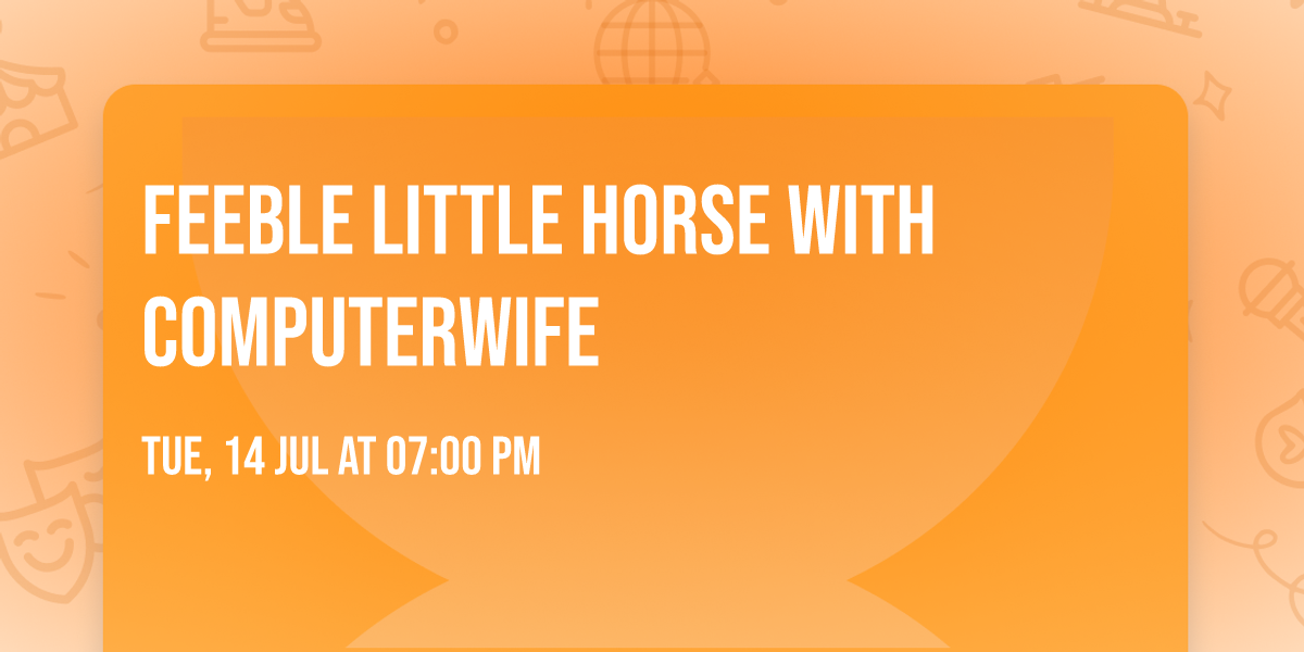 feeble little horse with Computerwife
