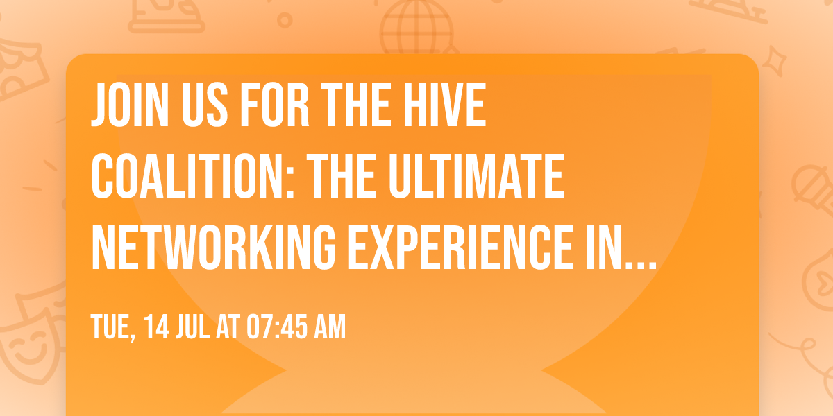 \ud83c\udf1f Join Us for The Hive Coalition: The Ultimate Networking Experience in Utah! \ud83c\udf1f