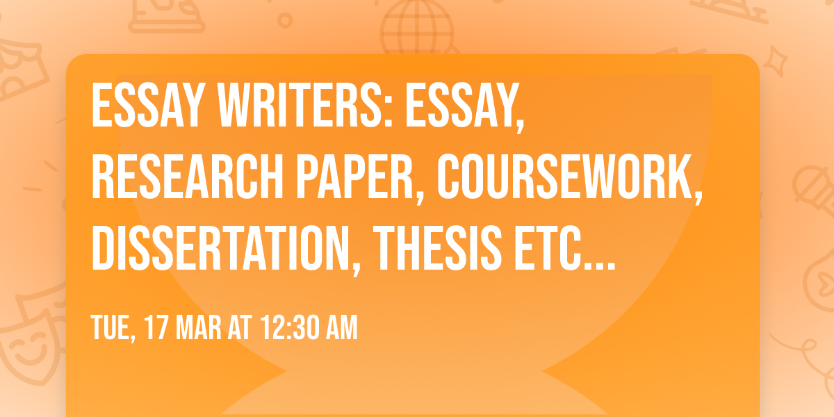 \ud83d\udc68\u200d\ud83c\udf93\ud83d\udcd5 Essay Writers: Essay, Research Paper, Coursework, Dissertation, Thesis etc \ud83d\udc49 ORDER NOW!\u2705 \ud83d\udc48