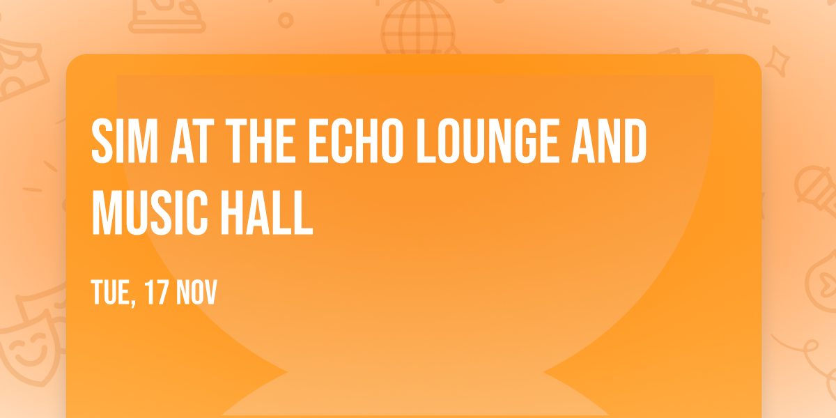 SiM at The Echo Lounge and Music Hall