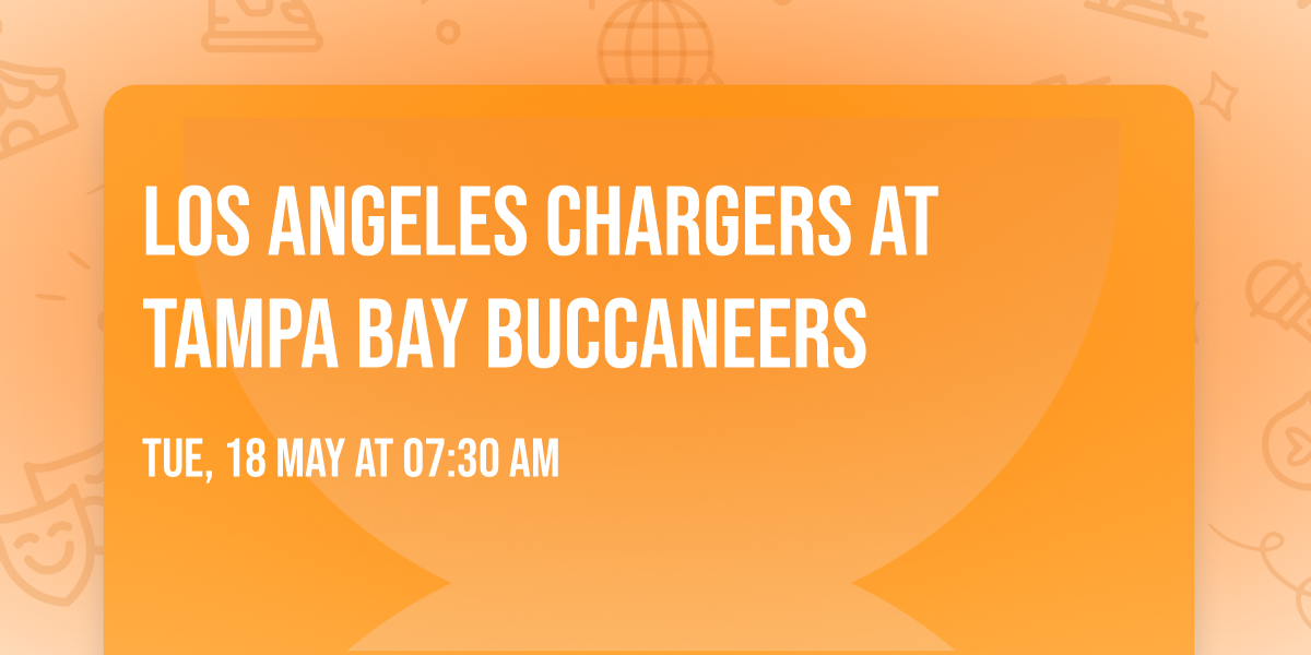 Los Angeles Chargers at Tampa Bay Buccaneers