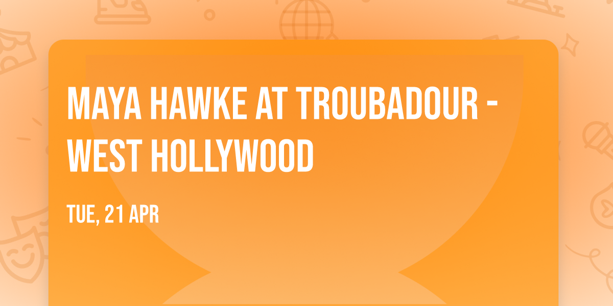 Maya Hawke at Troubadour - West Hollywood