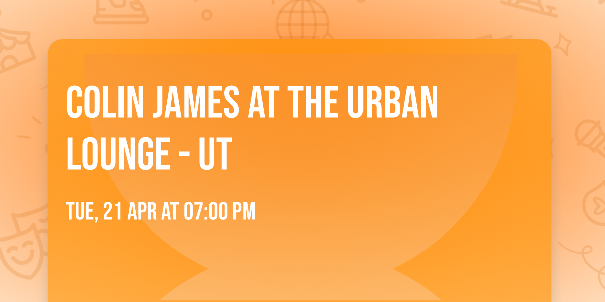 Colin James at The Urban Lounge - UT