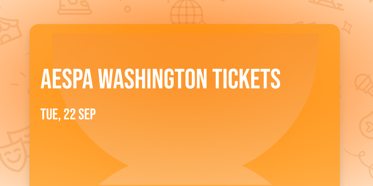 Aespa Washington Tickets