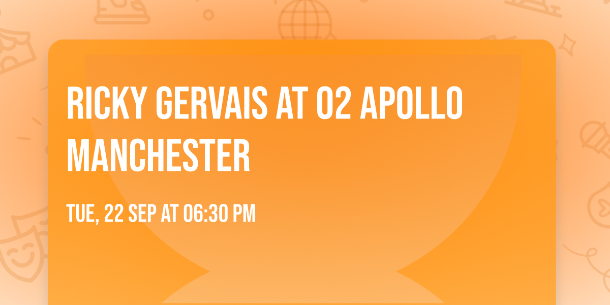 Ricky Gervais at O2 Apollo Manchester