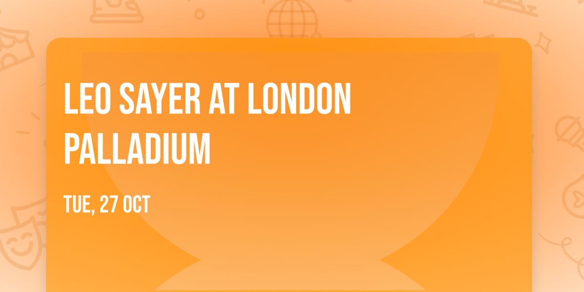 Leo Sayer at London Palladium