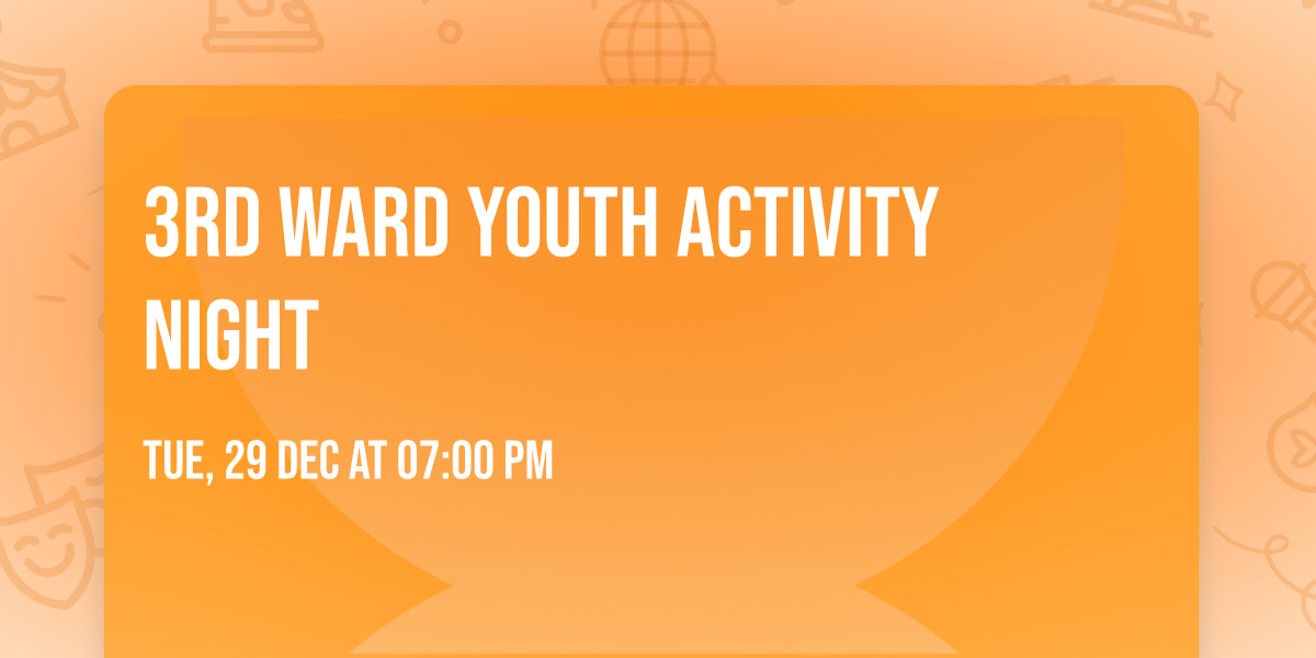 3rd Ward Youth Activity Night