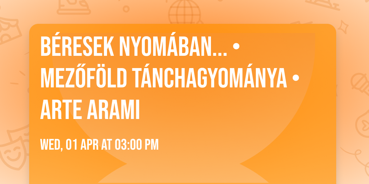 B\u00e9resek nyom\u00e1ban... \u2022 Mez\u0151f\u00f6ld t\u00e1nchagyom\u00e1nya \u2022 ARTE ARAMI 