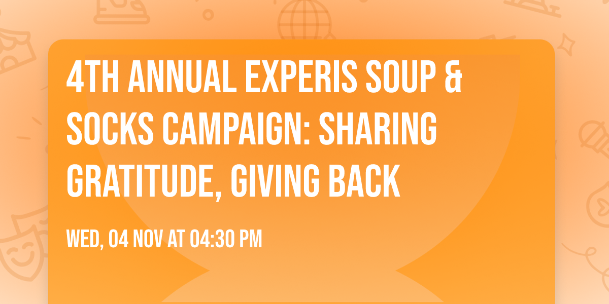 4th Annual Experis Soup & Socks Campaign: Sharing Gratitude, Giving Back