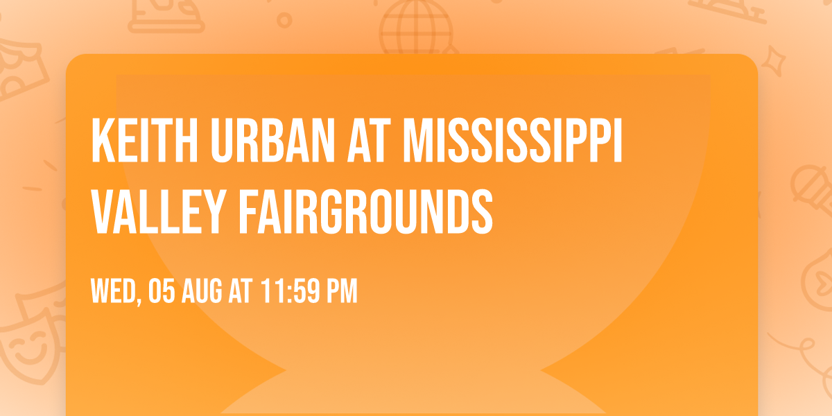 Keith Urban at Mississippi Valley Fairgrounds