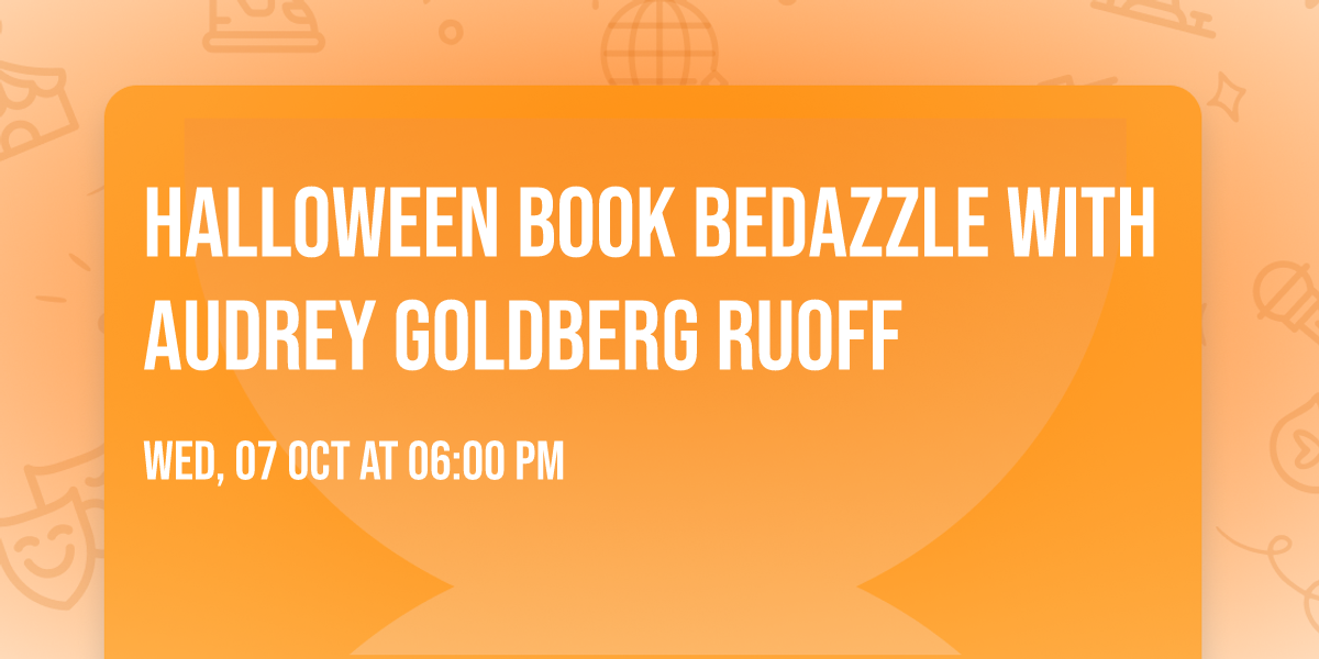 Halloween Book Bedazzle with Audrey Goldberg Ruoff