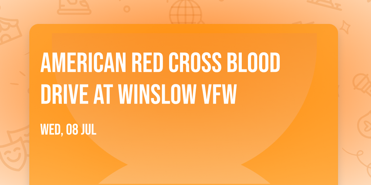 American Red Cross Blood Drive at Winslow VFW