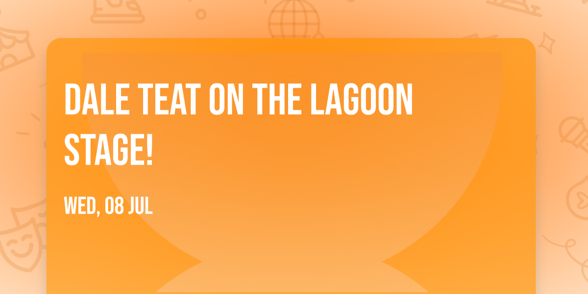 Dale Teat on the Lagoon stage!