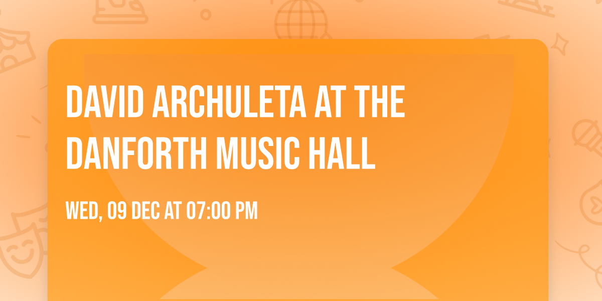 David Archuleta at The Danforth Music Hall