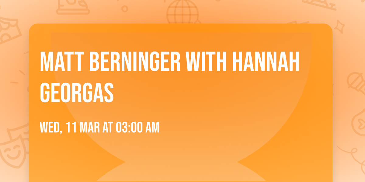 Matt Berninger with Hannah Georgas