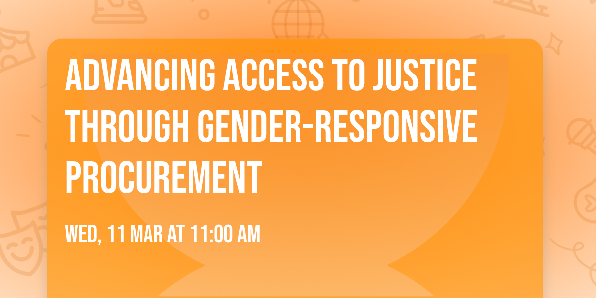 Advancing Access to Justice through Gender-Responsive Procurement