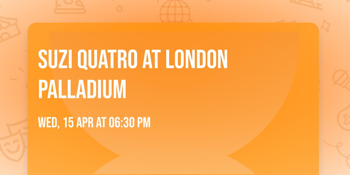 Suzi Quatro at London Palladium