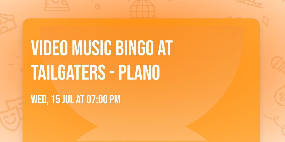 Video Music Bingo at Tailgaters - Plano