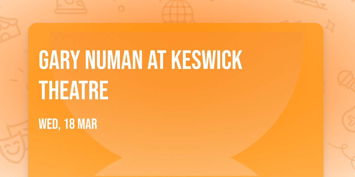 Gary Numan at Keswick Theatre