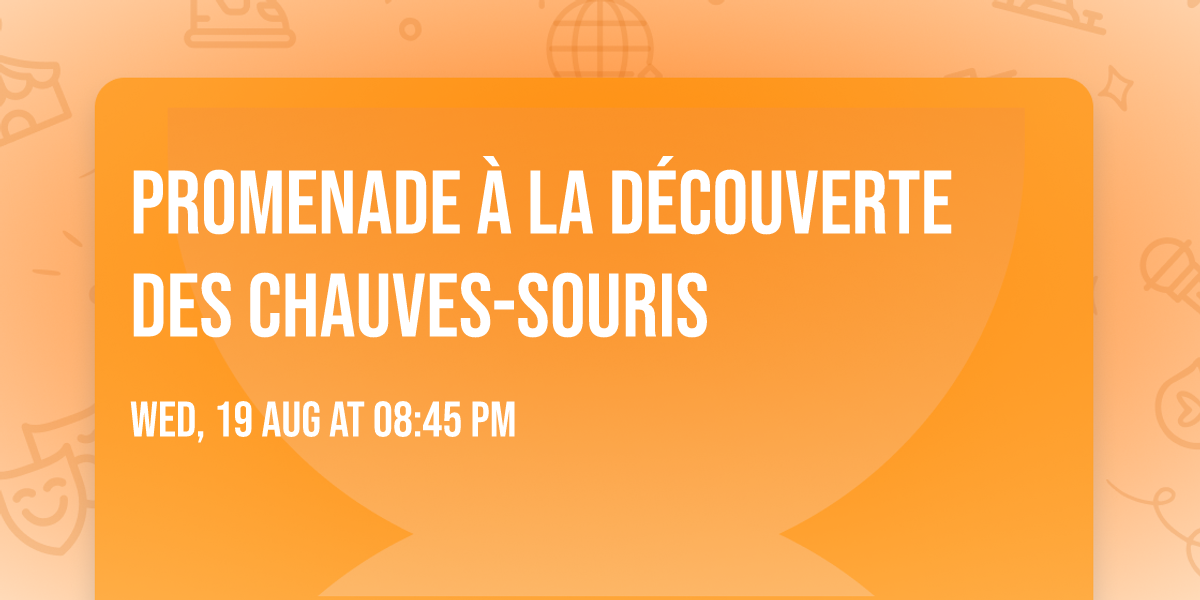 Promenade \u00e0 la d\u00e9couverte des  chauves-souris