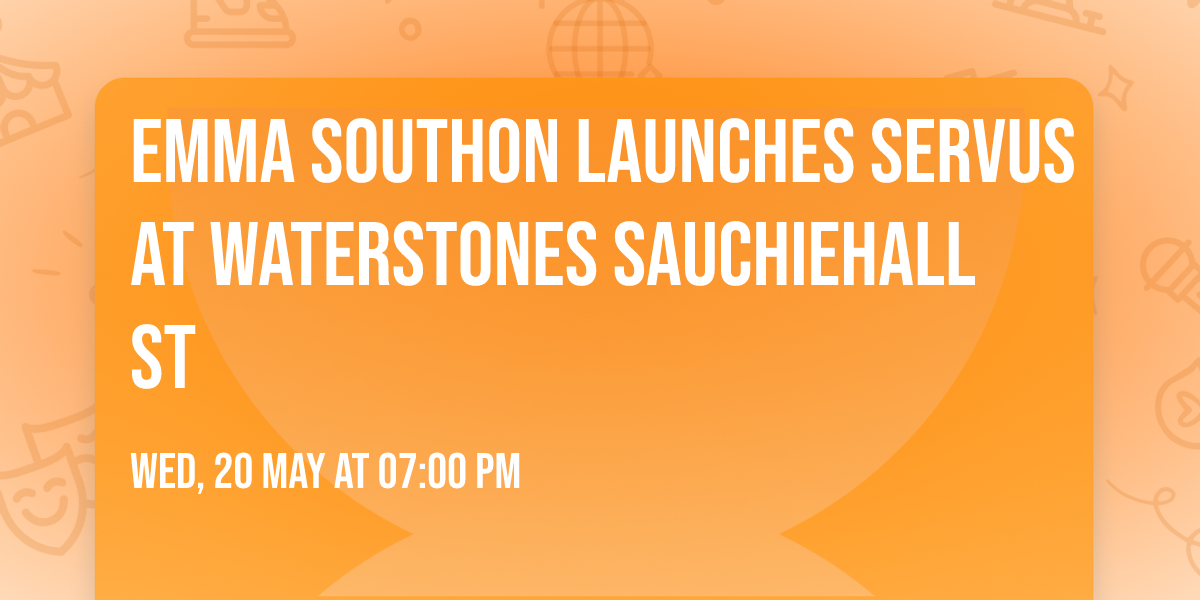 Emma Southon launches Servus at Waterstones Sauchiehall St