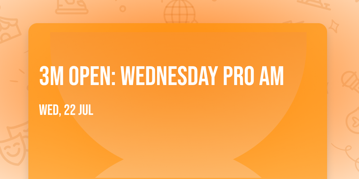 3M Open: Wednesday Pro Am