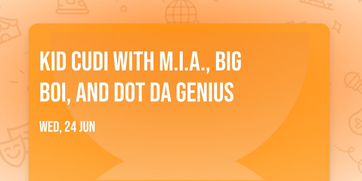 Kid Cudi with M.I.A., Big Boi, and Dot da Genius