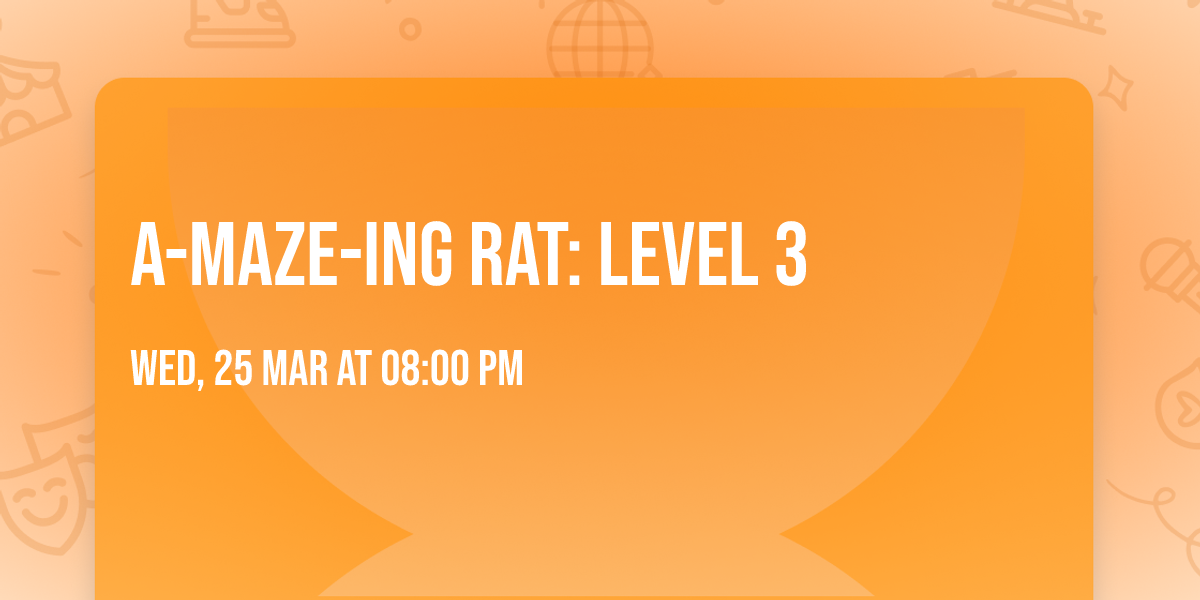 A-MAZE-ing Rat: Level 3