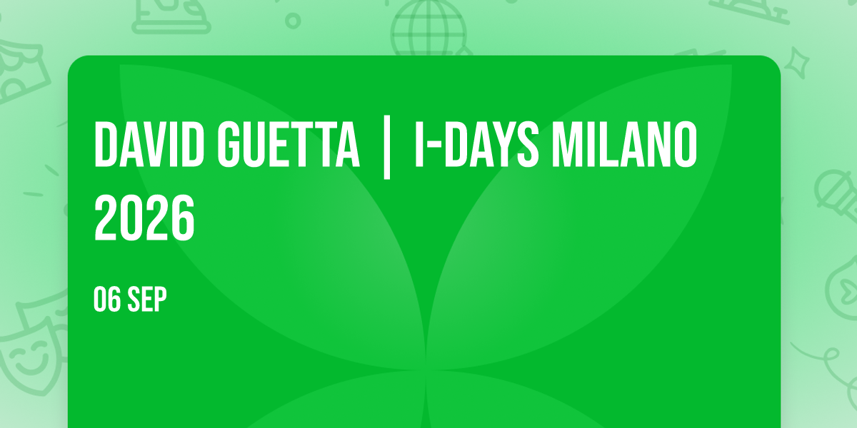 David Guetta | I-Days Milano 2026