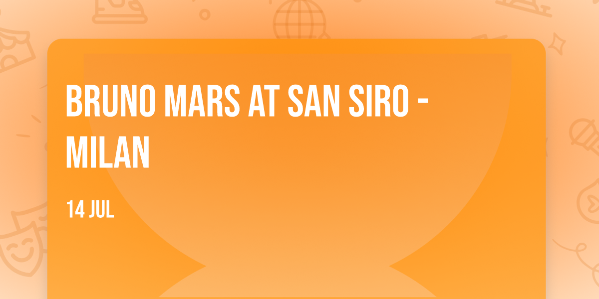 Bruno Mars at San Siro - Milan
