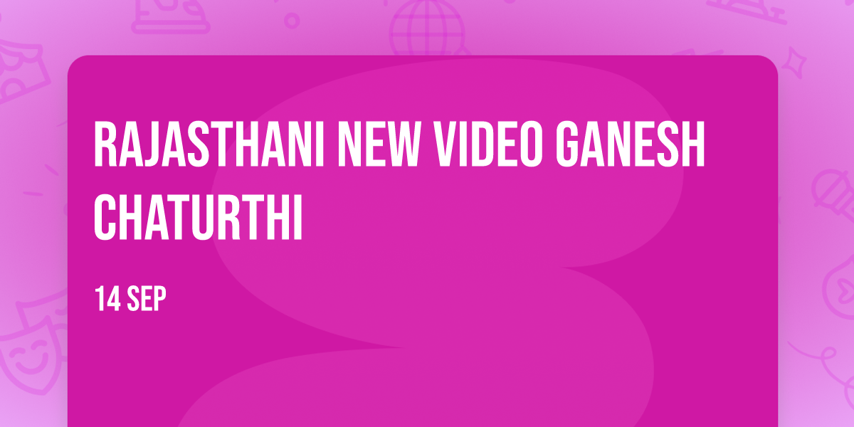 Rajasthani New video Ganesh Chaturthi