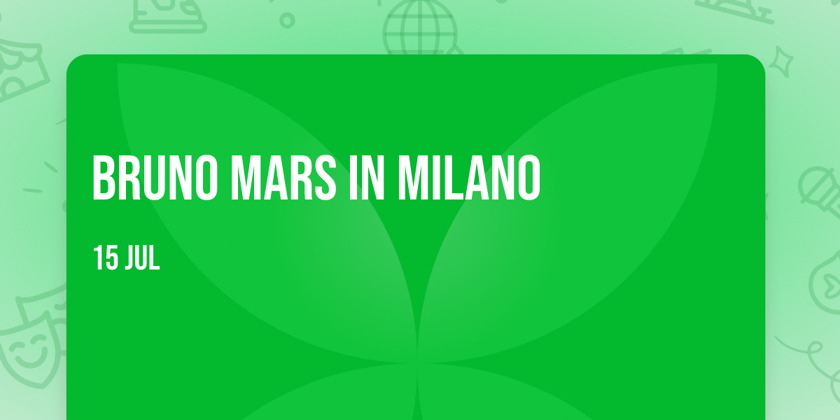 Bruno Mars in Milano