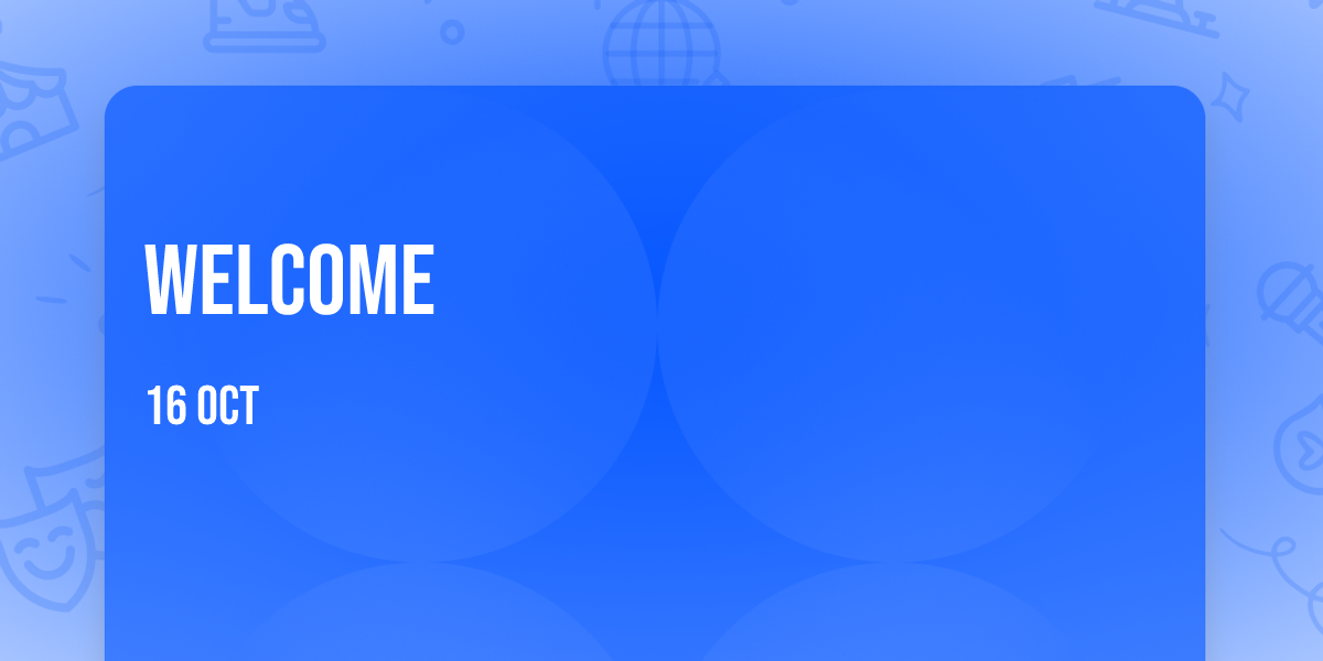 Welcome