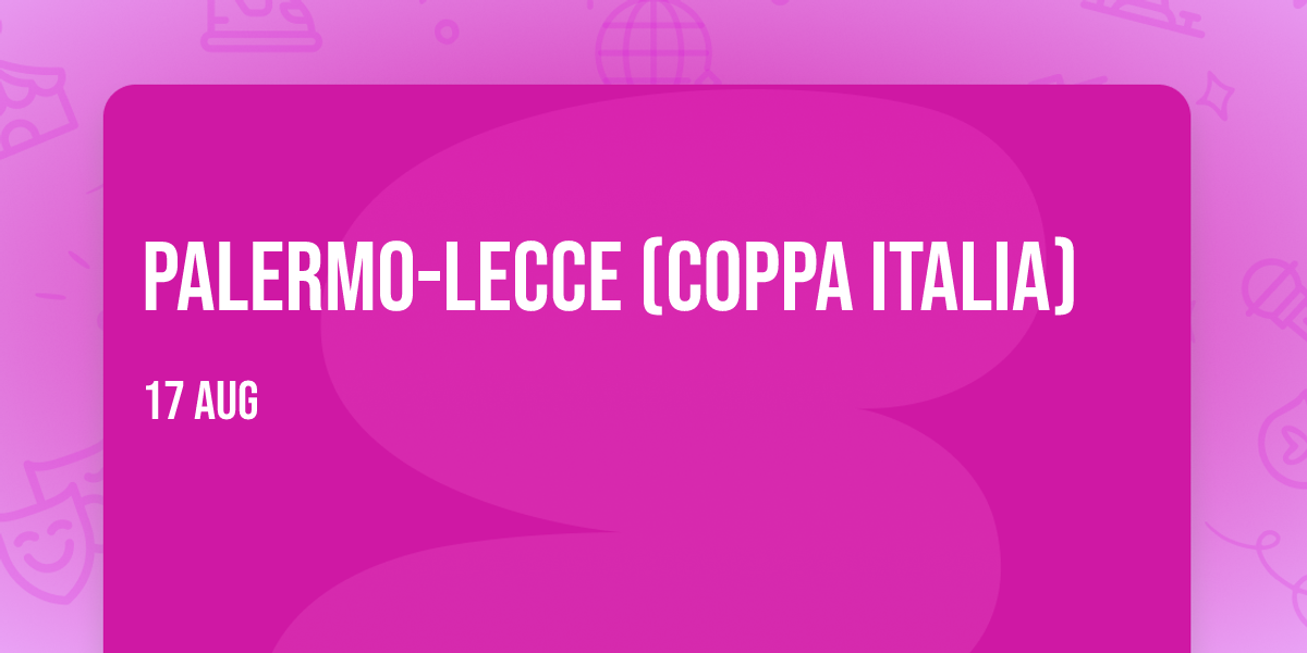 Palermo-Lecce (Coppa Italia)