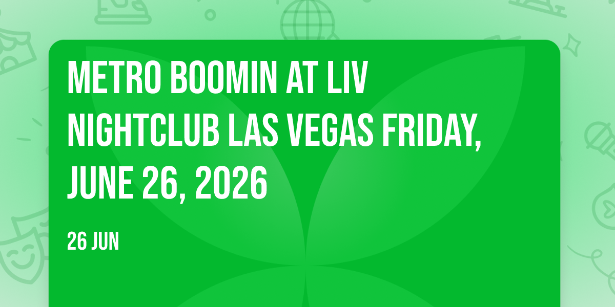 Metro Boomin at LIV Nightclub Las Vegas Saturday, July 11, 2026