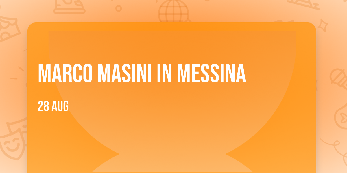 Marco Masini in Messina